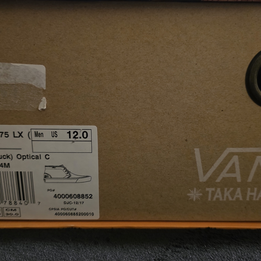Vans Mens Checkered Black and White Taka Hayashi Chukka 75 LX - Picture 6 of 7
